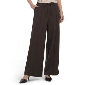 HAVER + BLAIR Coffee Bean Cozy Flannel Wide Leg Trousers